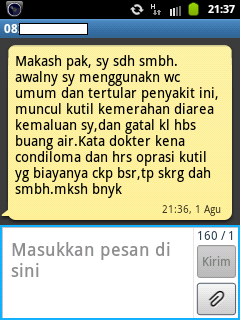 Testimoni penyakit kutil kelamin