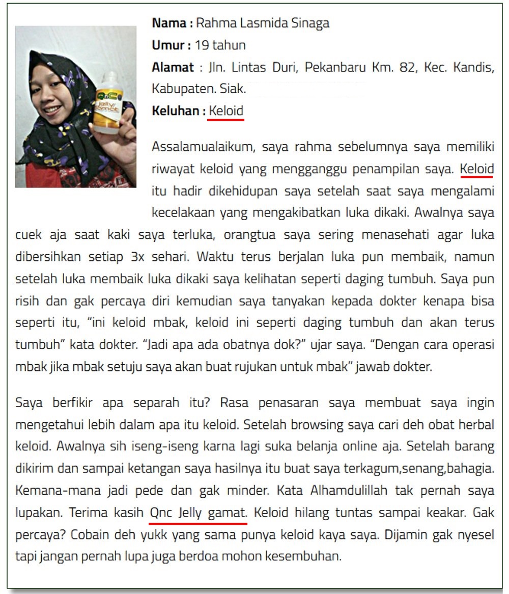 Cara Menghilangkan Benjolan Keloid Secara Alami dan Cepat ~ TESTIMONI QNC JELLY GAMAT Cara Menghilangkan Benjolan Keloid Secara Alami dan Cepat ~ TESTIMONI QNC JELLY GAMAT