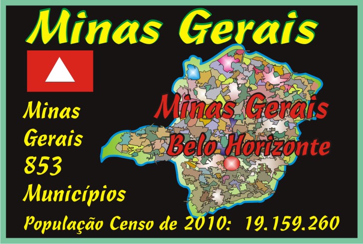 Mapa Minas das Minas Gerais