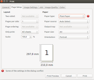 Pengaturan printer saat akan mencetak dengan GIMP Pengaturan printer saat akan mencetak dengan GIMP