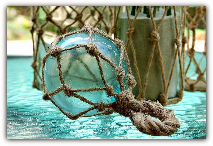 Cameo Cottage Designs Glass Fishing Ball Floats With Netting Knockoffs