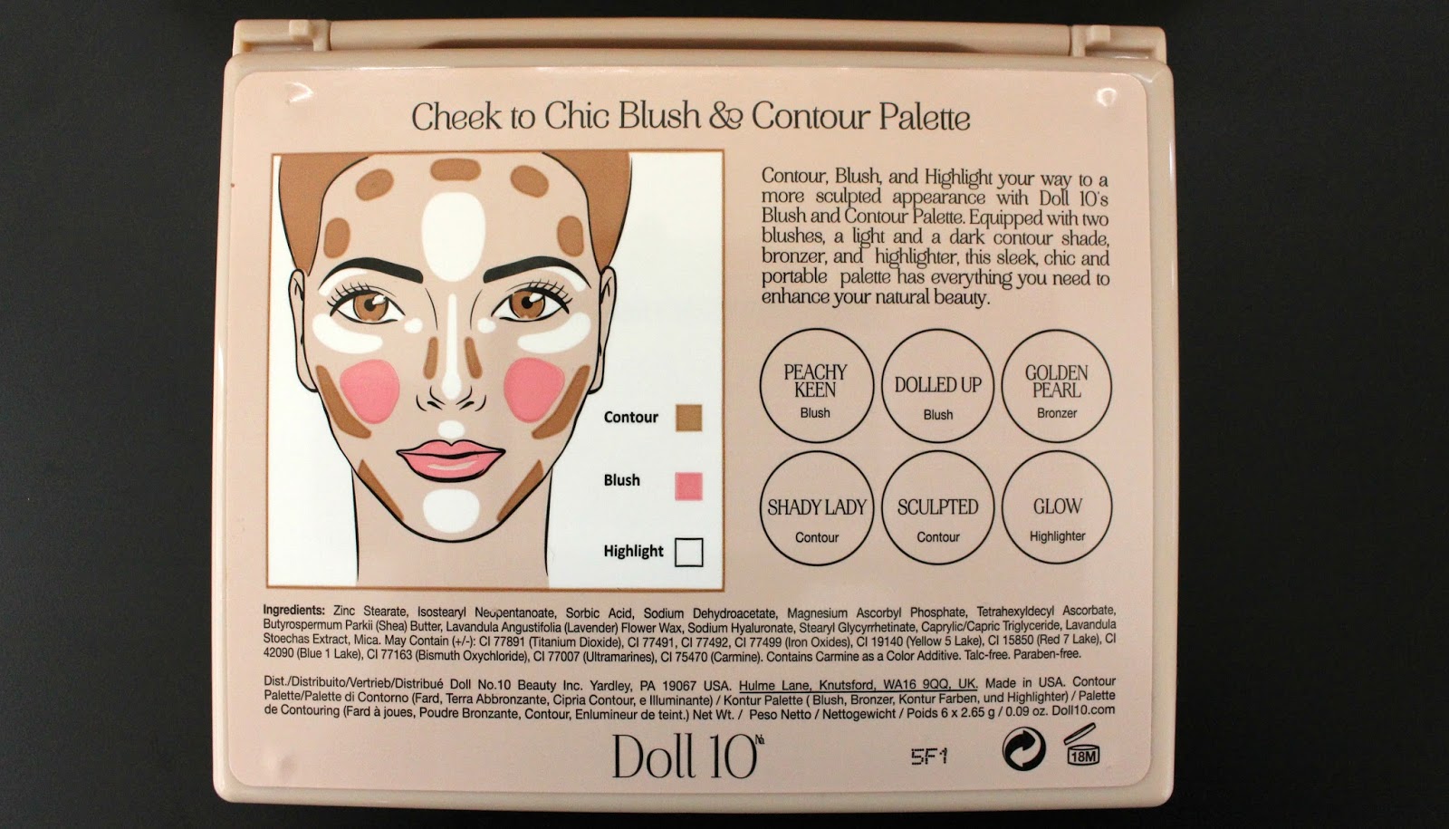 Doll 10 Cheek To Chic Blush & Contour Palette Review | A Very Sweet Blog