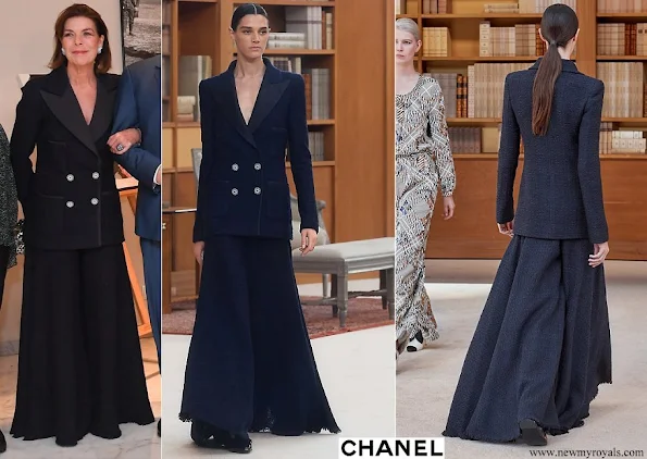 Princess Caroline wore Chanel suit from Fall Winter 2019/20 Ready-to-Wear Collection