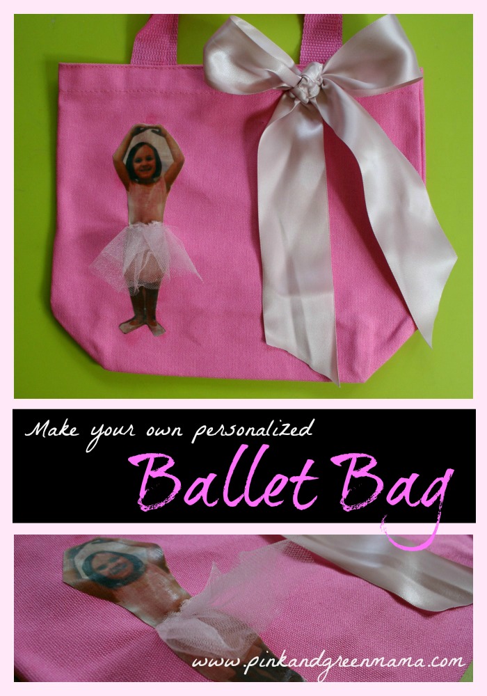 Pink And Green Mama Homemade Personalized Ballet Shoe Bag