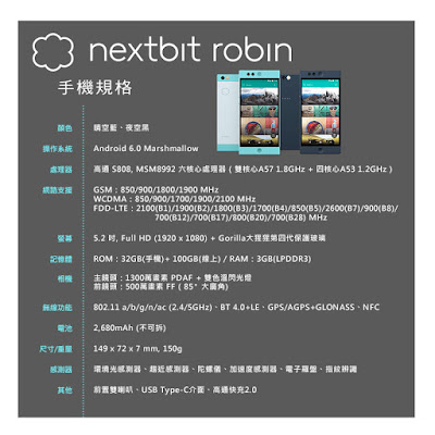 【好文要推】特別的全雲端儲存手機 ─ Nextbit Robin 評測