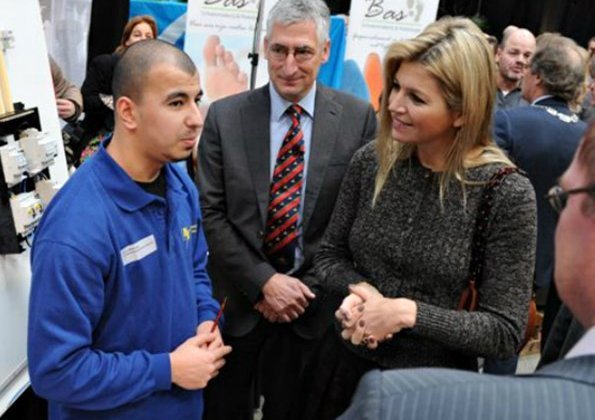 Crown Princess Maxima attended the presentation of action plan Learning Jobs works at the Heineken factory