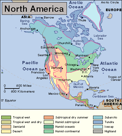 North America Climates