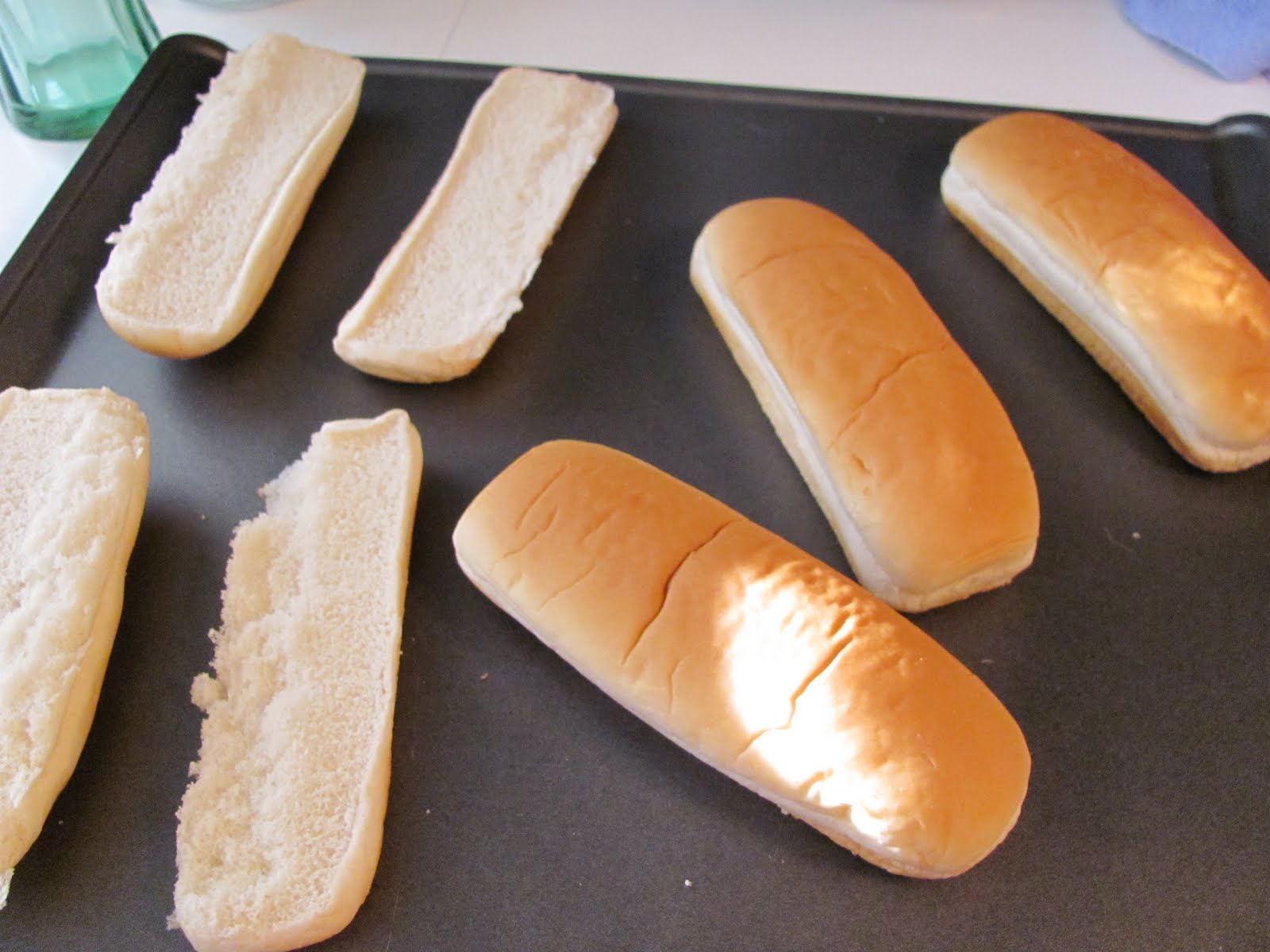Liz's Livelihood Quick and Easy Garlic "Hot Dog Bun" Bread