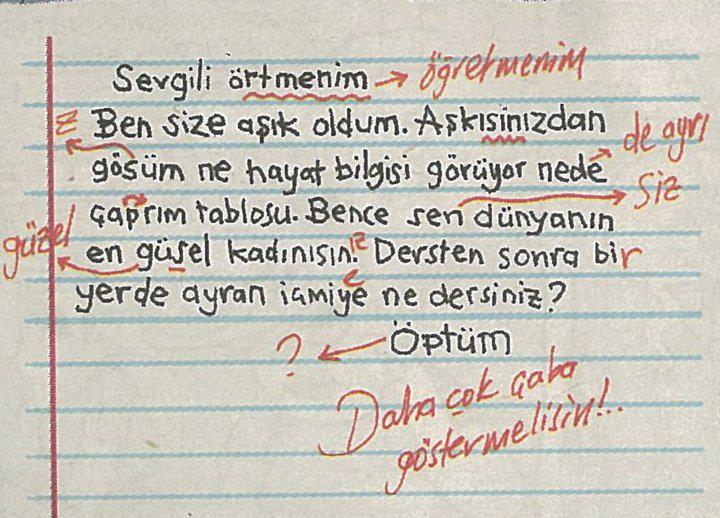 ogrenciden ilginc ogretmenler gunu mektubu yazisi