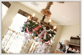 French Farmhouse- French Country- Christmas Chandelier- From My Front Porch To Yours