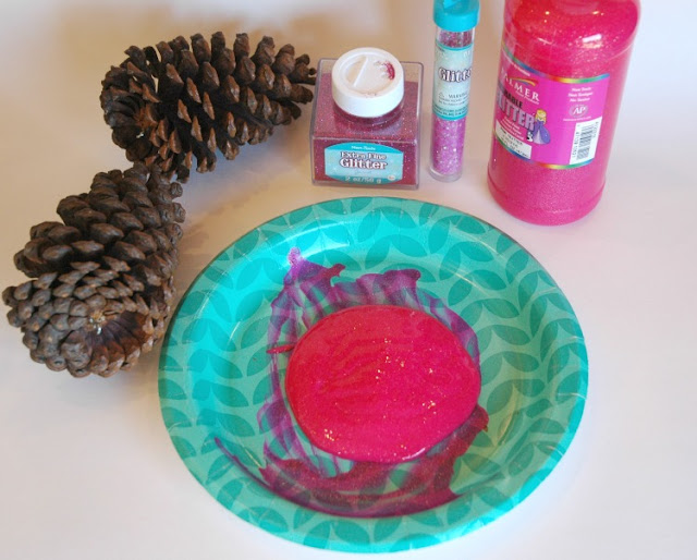 Pink Pinecone Ornament Christmas Craft For Kids