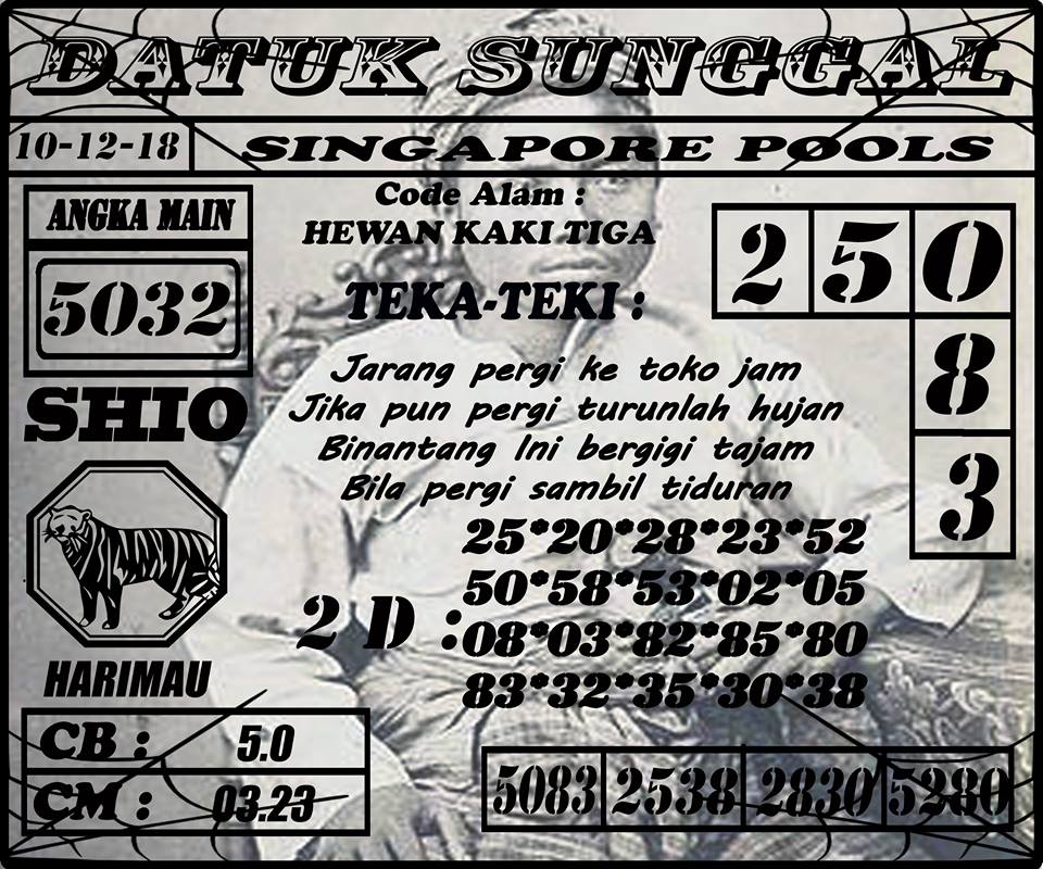 Gambar Syair Sgp Senin 10 Desember 2018 Kode Syair Sgp Hk Sd Motesia