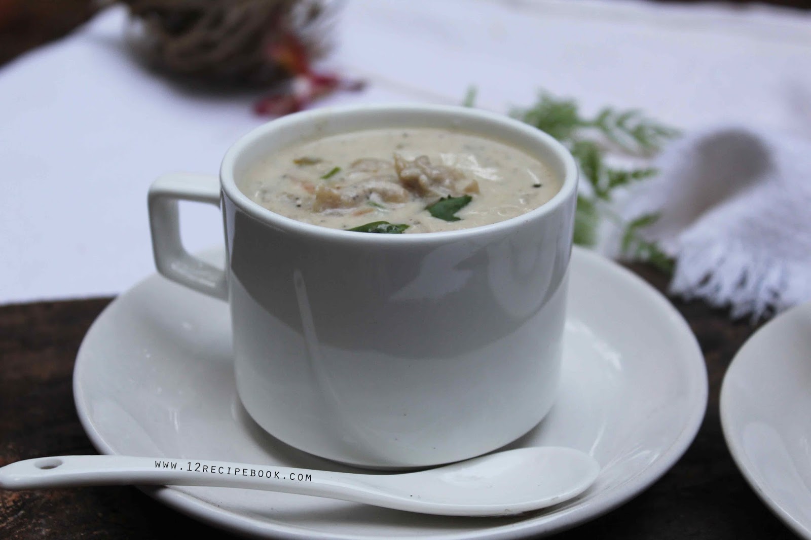Mushroom Coconut milk Soup Recipe Book