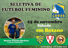 Seletiva de Futebol Feminino é neste sábado (5)