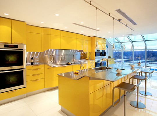 Cocina moderna color amarillo | Ideas para decorar, diseñar y mejorar