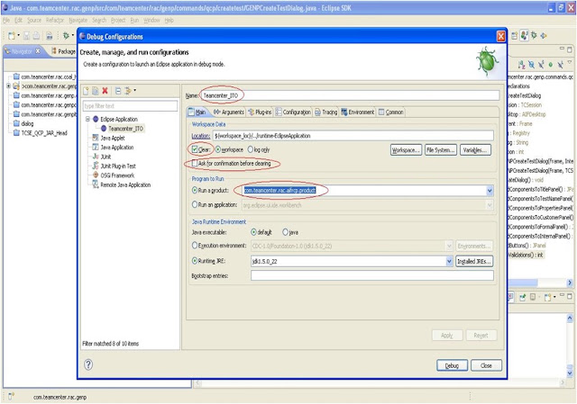 RAC Customization - Eclipse Debug mode Setup