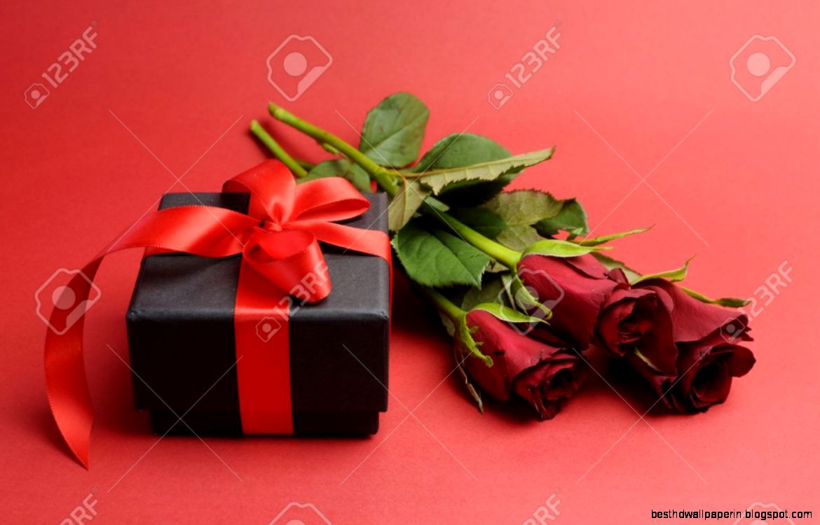 Composition As Word Love With Red Rose For Themes Like Love