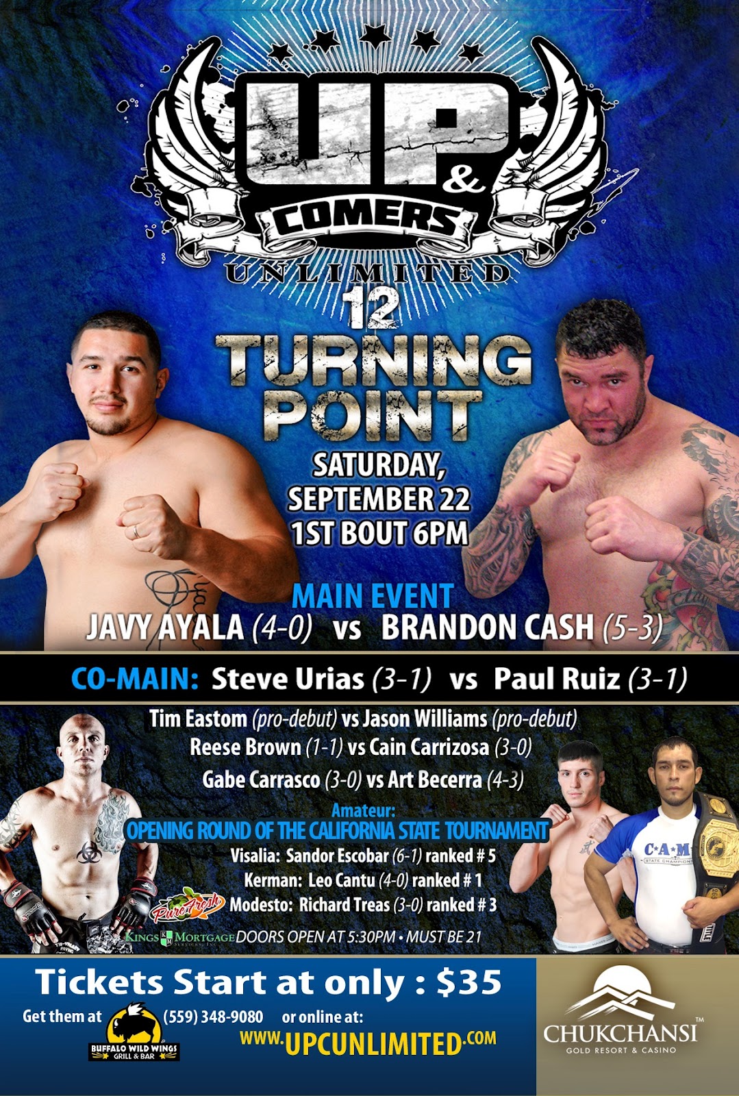 UP & COMERS MMA will be FEATURED on the NATIONAL REALITY