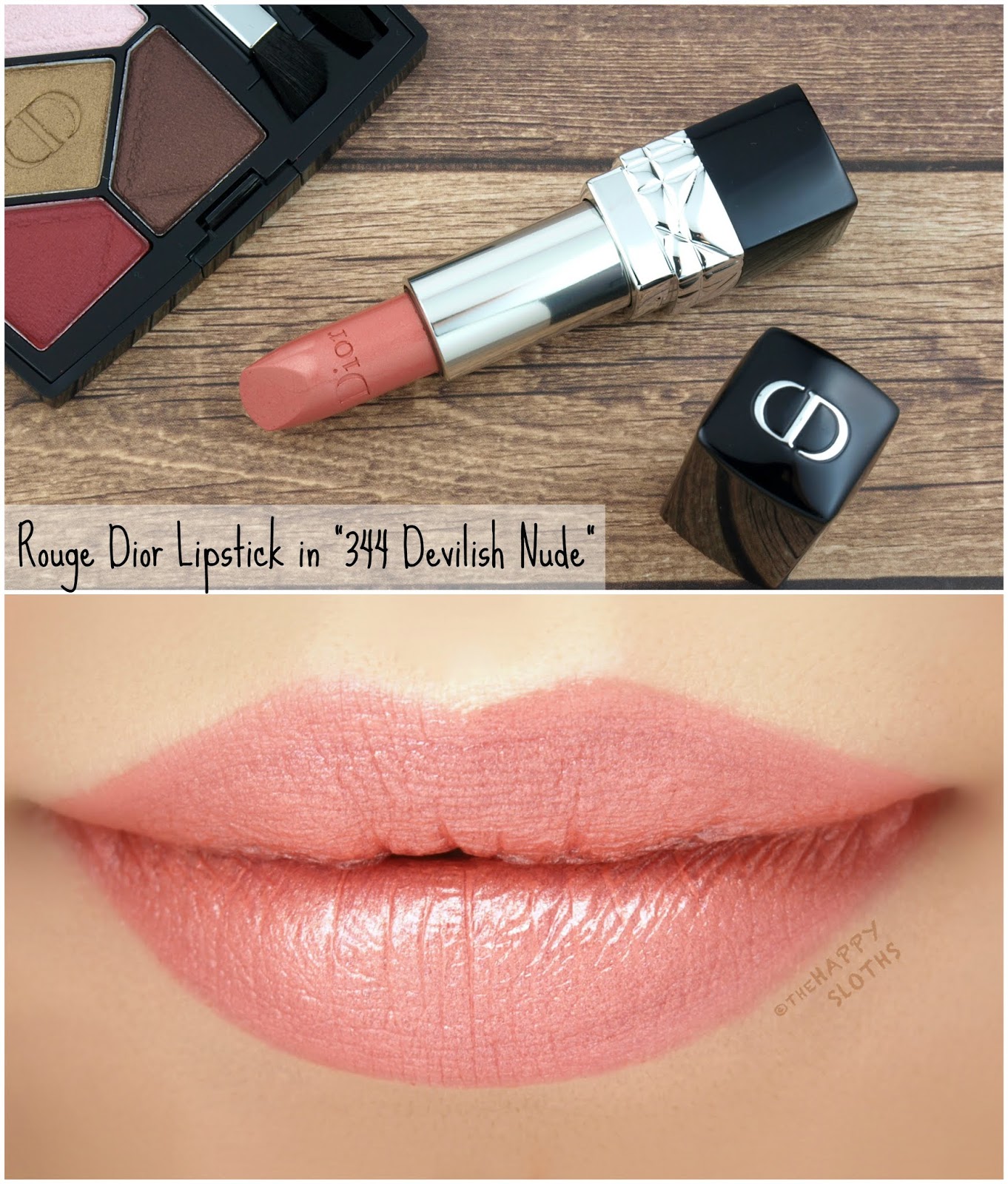 Dior Fall 2018 Dior en Diable Collection | Rouge Dior Couture Colour Lipstick in "344 Devilish Nude": Review and Swatches