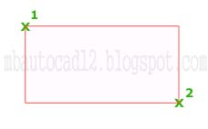 cara membuat rectangle, tips and trick - belajar autocad
