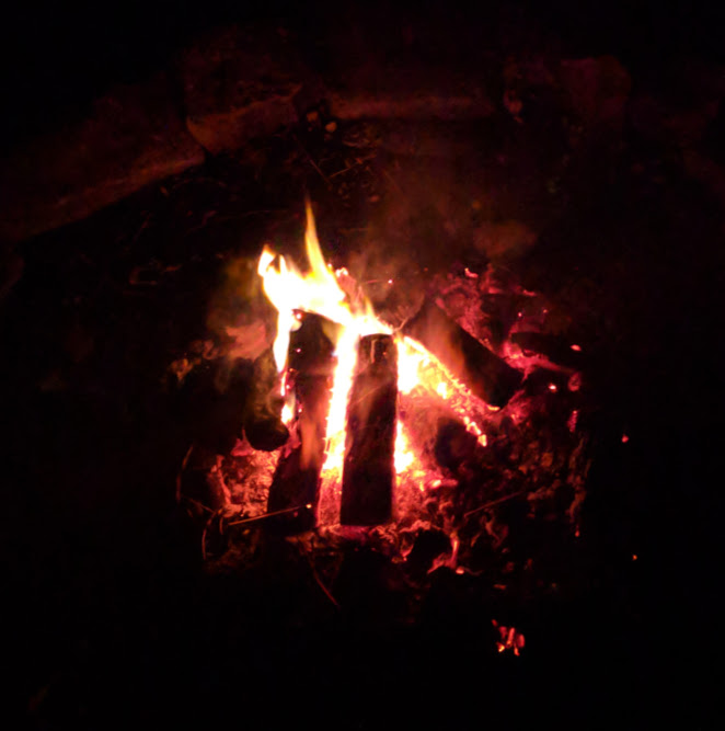 Experience Northumberland's Dark Skies with a Stay at Hesleyside Huts  - Rowan campfire