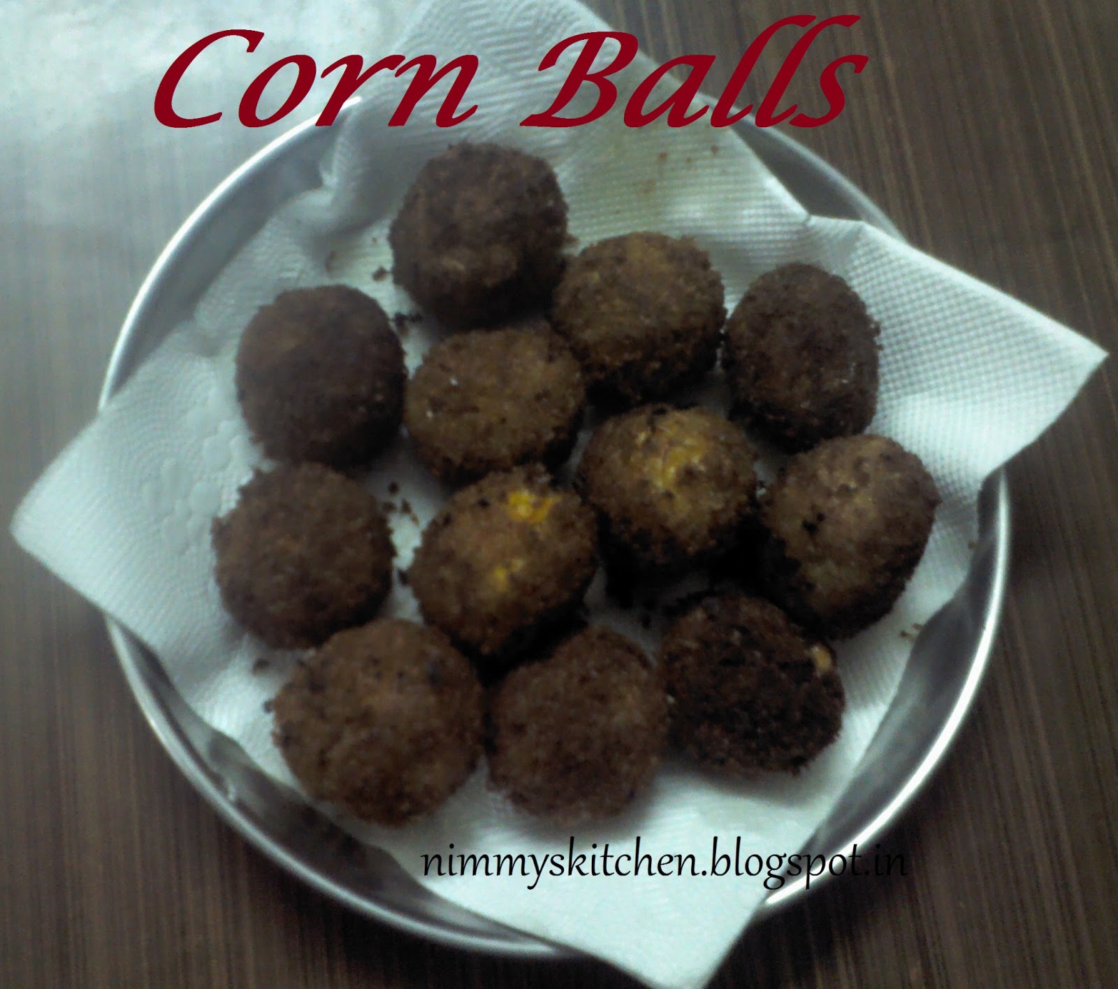 Nimmy's Kitchen Cheesy Corn Balls