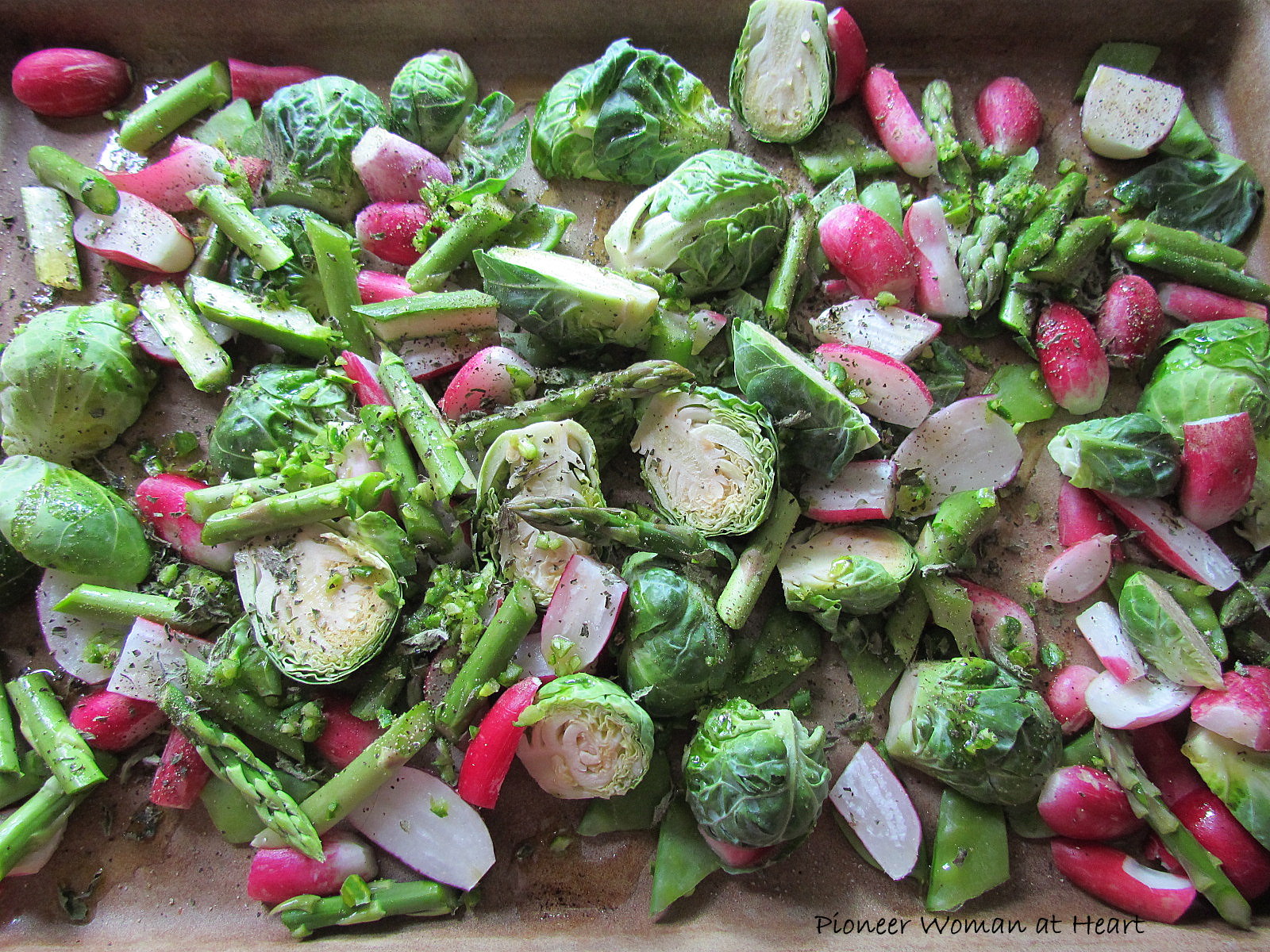 Pioneer Woman at Heart Garlic Scape and Radish Spread Roasted Spring