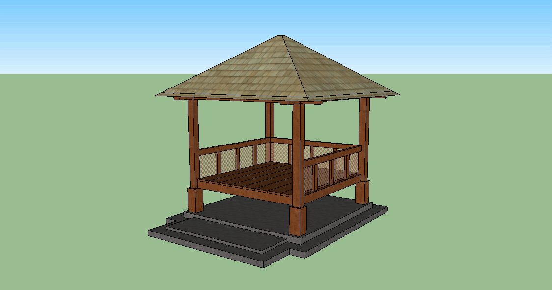 Gambar Saung Sawah Kartun  GAMBAR