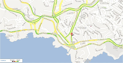 Trânsito de Salvador online via Googlemaps