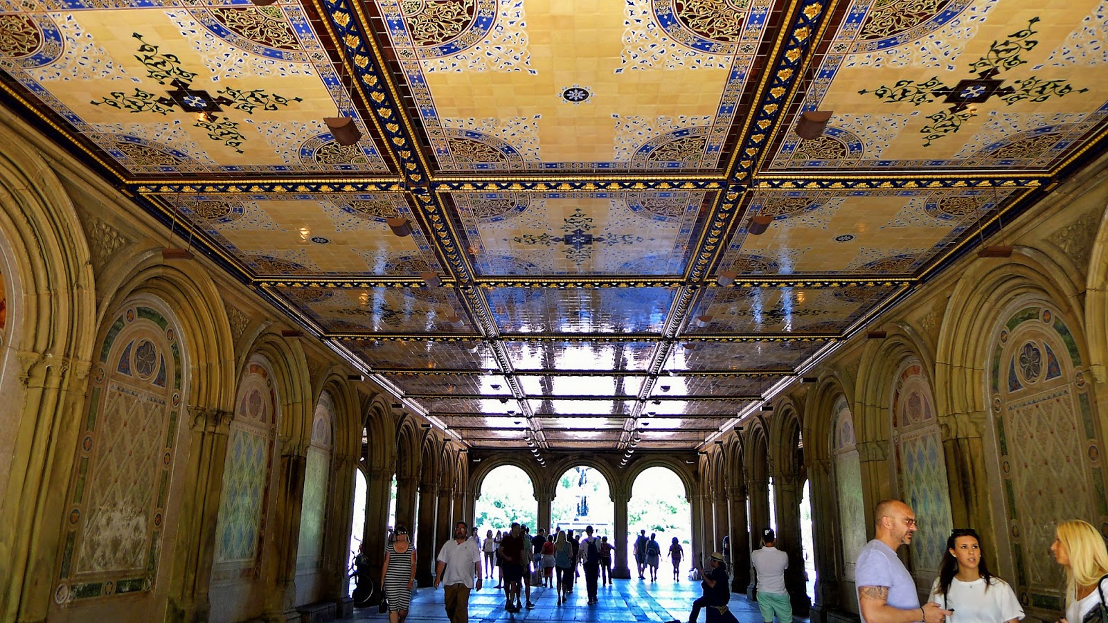 Bethesda Terrace Grand Staircase in Central Park Editorial