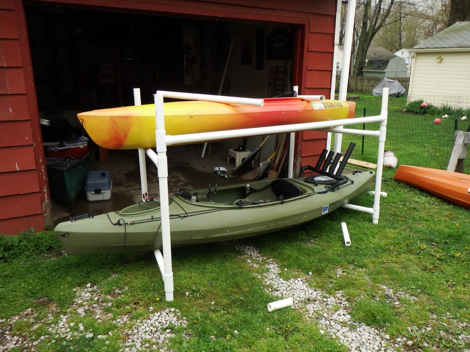 the northern spike: diy kayak storage rack