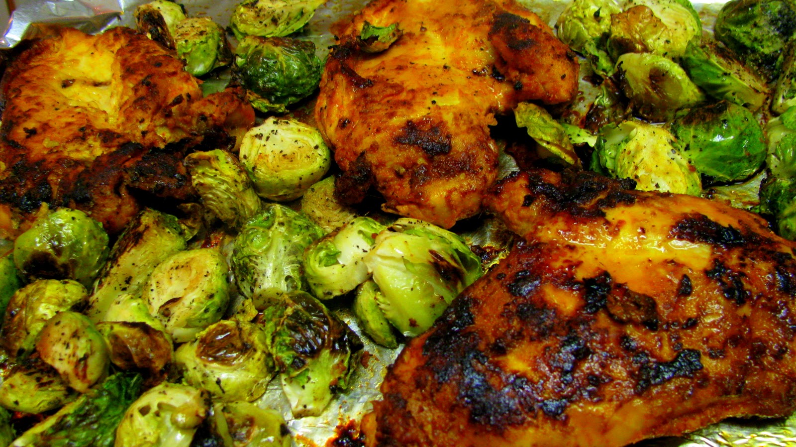 YummO Roasted chicken with Brussel Sprouts