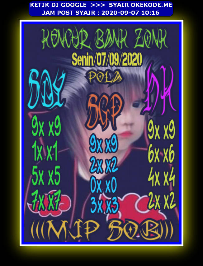 Syair hk 7 September 2020 KODE SYAIR SGP SYAIR HK SYAIR