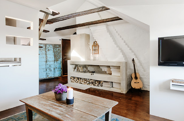 Apartamento decorado vintage e rústico. Blog Achados de Decoração