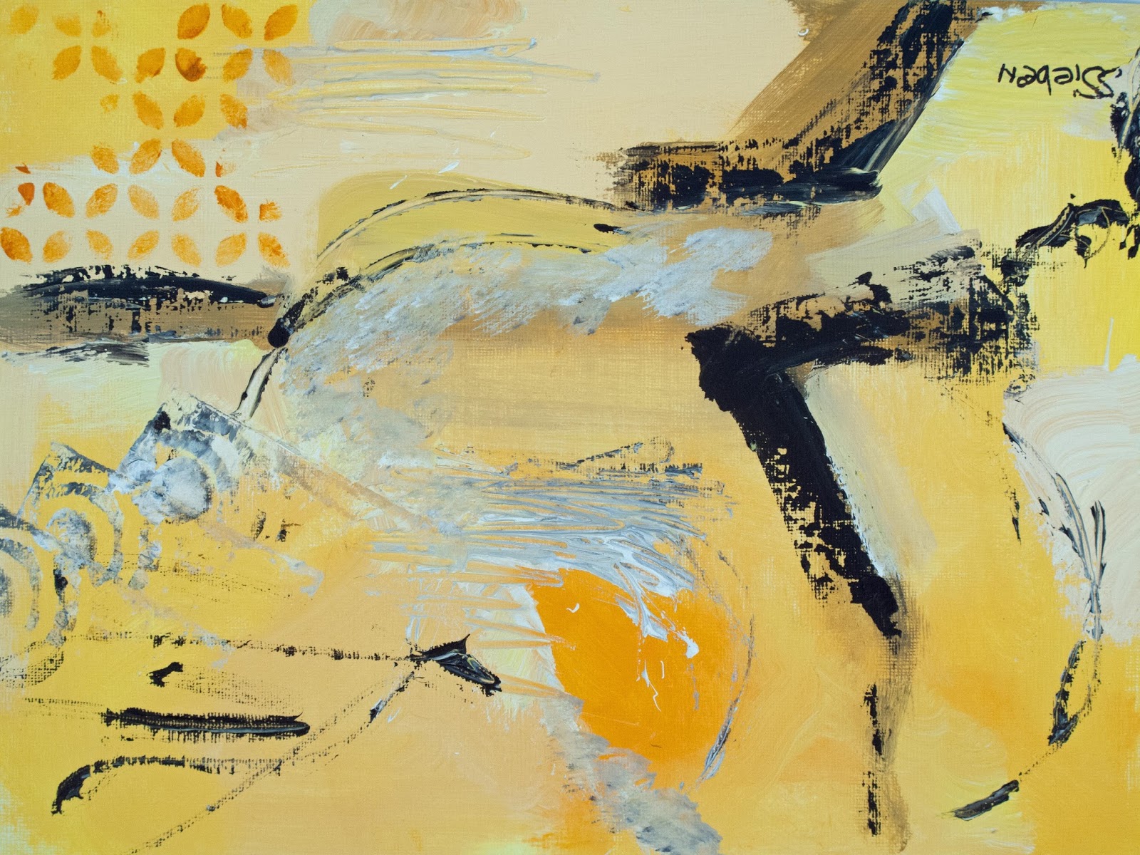 Abstract Artists International: Monochrome Palette Study, “Yellow III ...