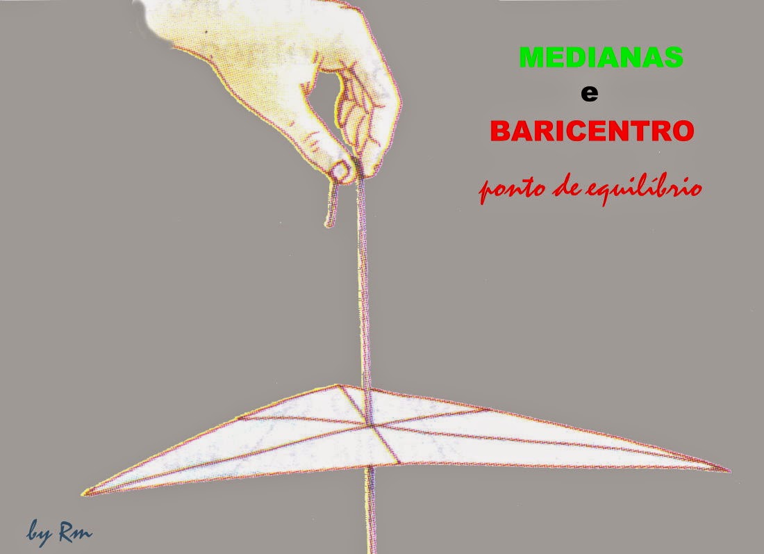Suspendendo o triângulo pelo Baricentro, ele não pende para nenhum lado, pois está equilibrado.