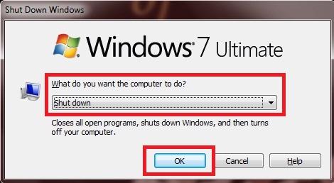 Pada opsi What do you want the computer to do ? Sobat pilih Shutdown kemudian klik Ok.