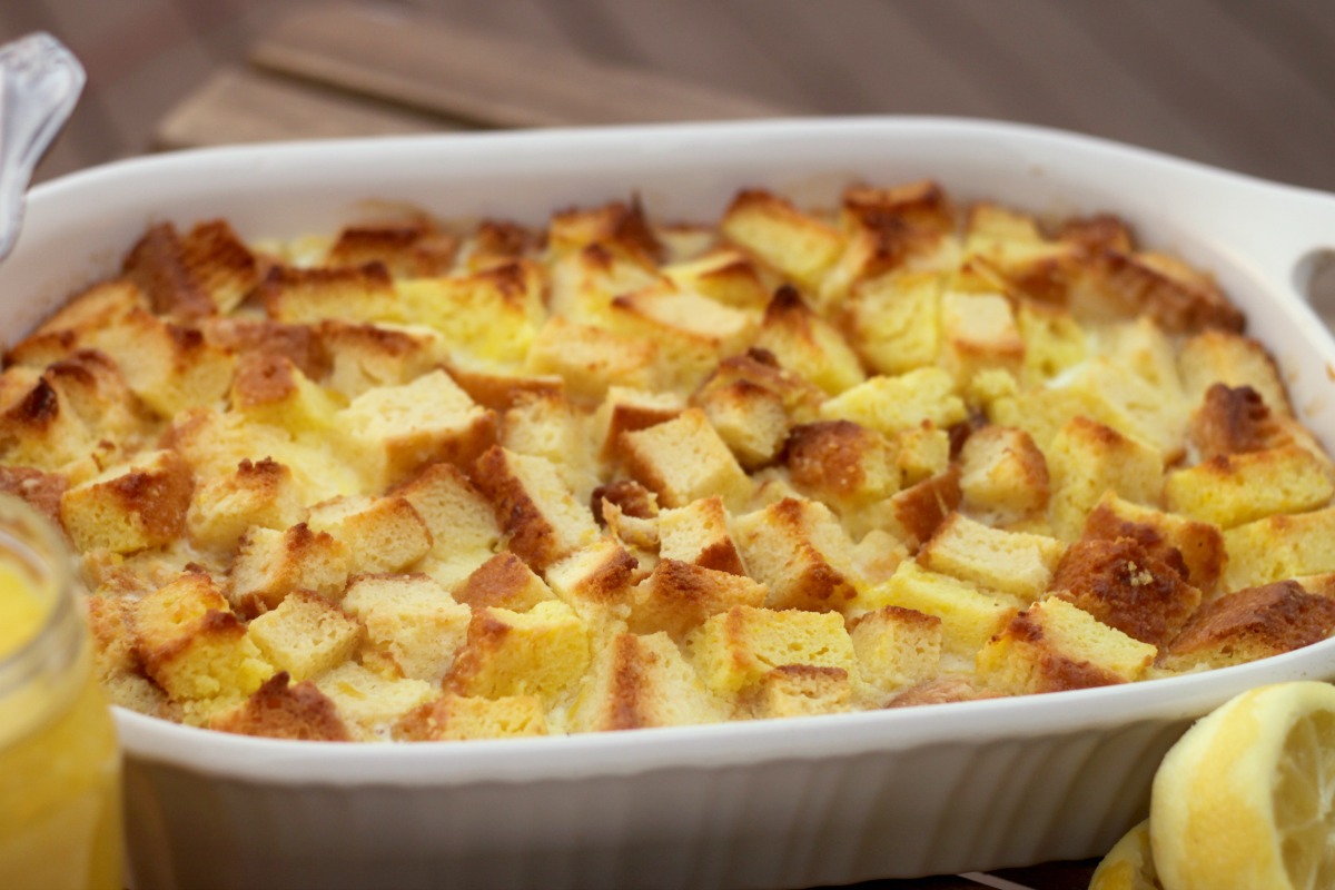 Lemon Bread Pudding with Lemon Curd Crazy for Cookies and More