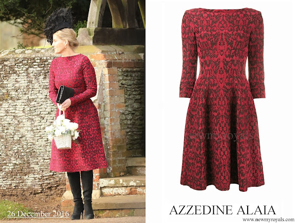 Countess Sophie wore Azzedine Alaïa wool blend knit dress