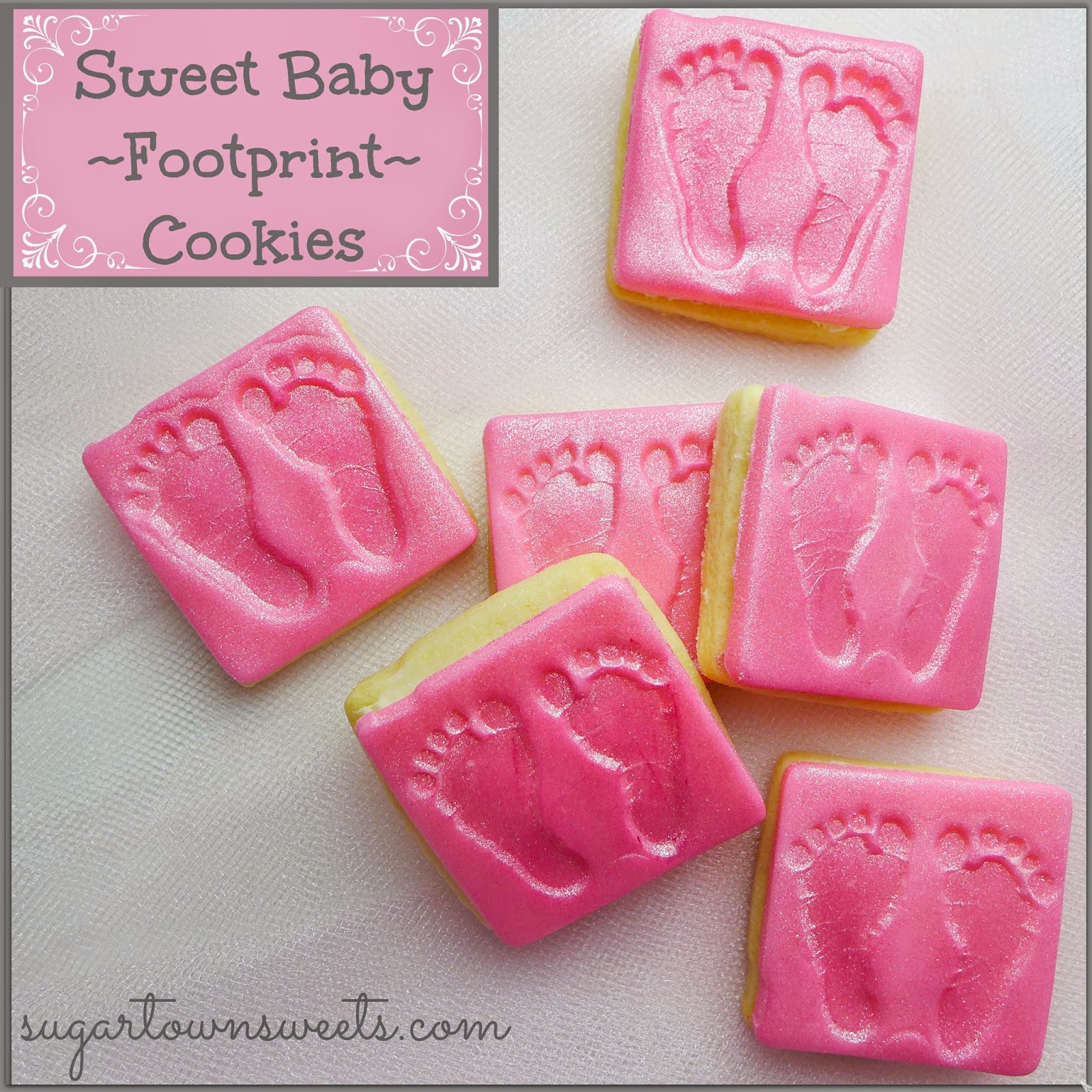 Sugartown Sweets Footprint Baby Shower Cookies