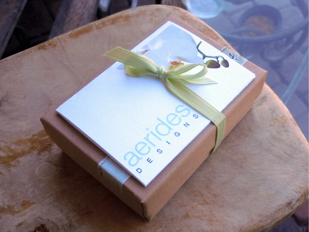 Aerides Designs - Handcrafted Gemstone Jewelry: Packaging my Etsy Shop