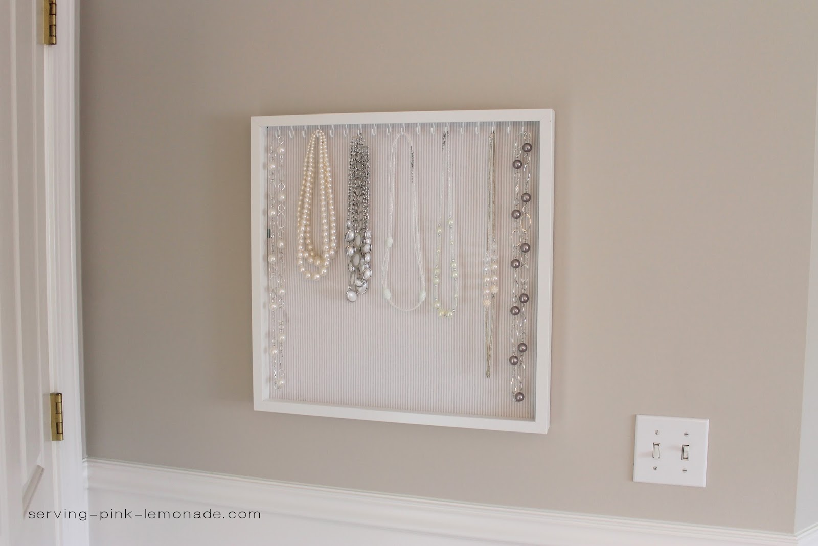 Serving Pink Lemonade IKEA Hack DIY Jewelry Organizer