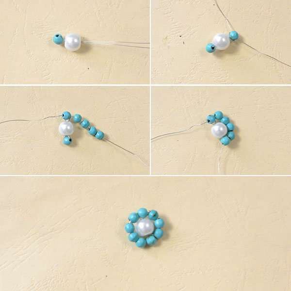 Beader Garden: DIY Wire Wrapped Earrings with Turquoise Beads and Pearl ...