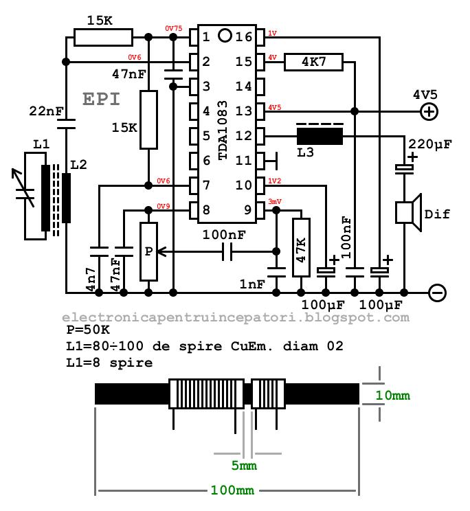 .: Radioreceptor simplu cu TDA1083