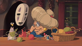 The witch Yubaba in Spirited Away 2001 animatedfilmreviews.filminspector.com