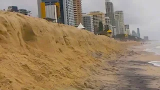 King Tides Wipe out Surfers Paradise Beach 2013