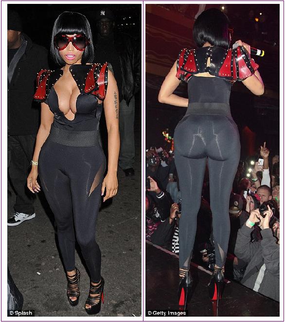 nicki minaj christmas catsuit