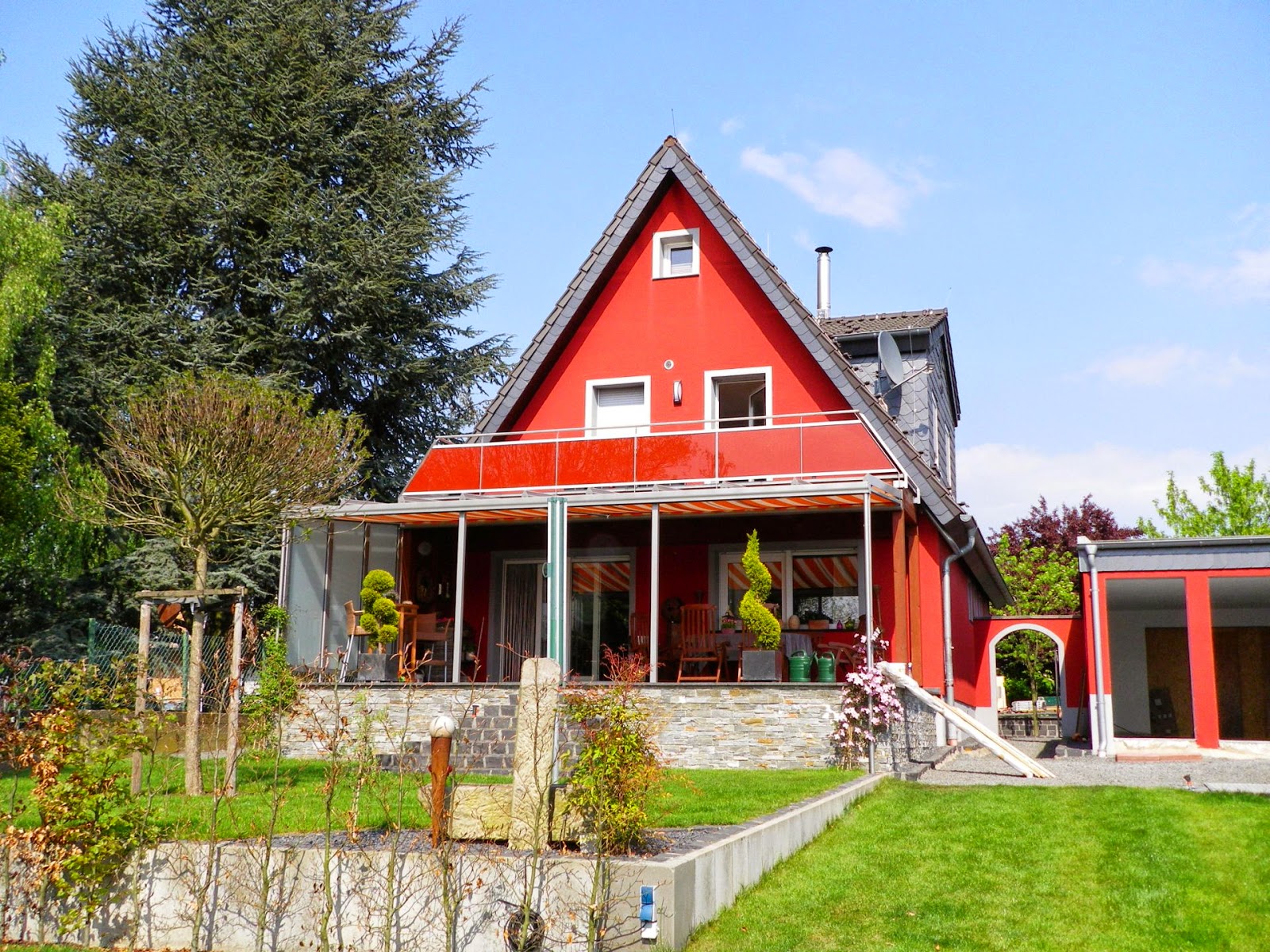 Frobel Metallbau Farbiges Glas Gelander Balkon Terrasse