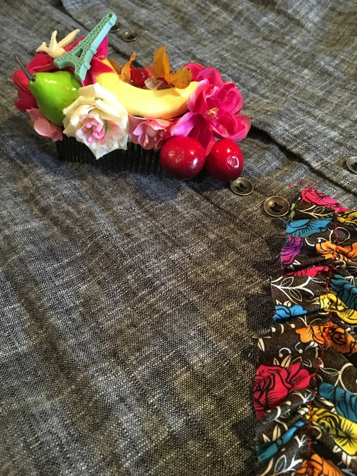 A Tray of Bliss 50 & Fab....Embellishing Thrifted Clothing for that