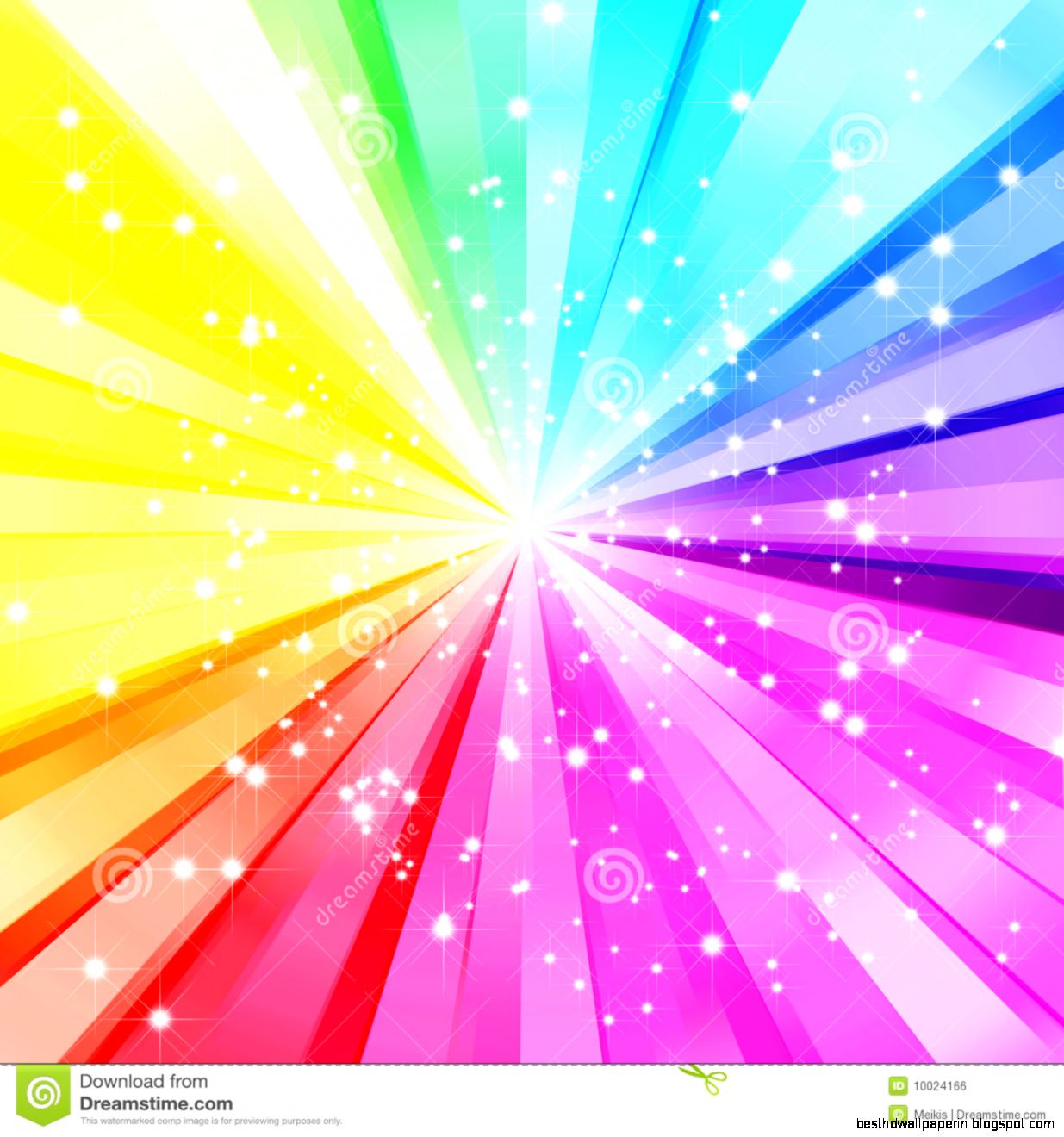 Colorful Sparkling Burst Background With Stars Stock Photo   Image